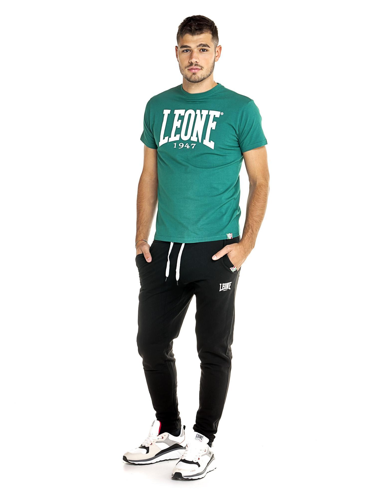 Stretch katoenen T-shirt met korte mouwen en groot Leone Basic-logo 2/5