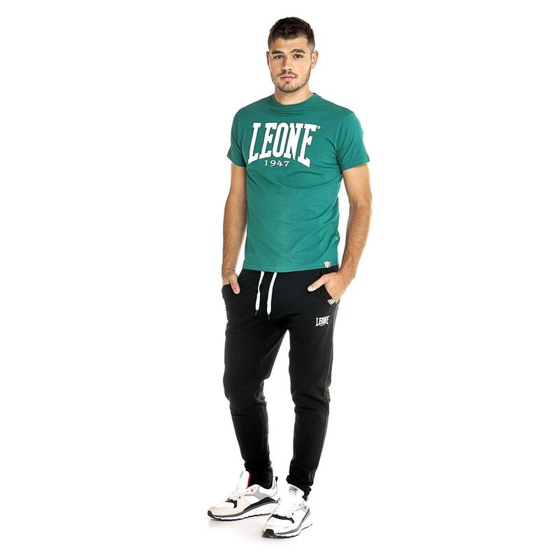 Tricou cu mânecă scurtă din bumbac elastic, cu logo Leone Basic mare