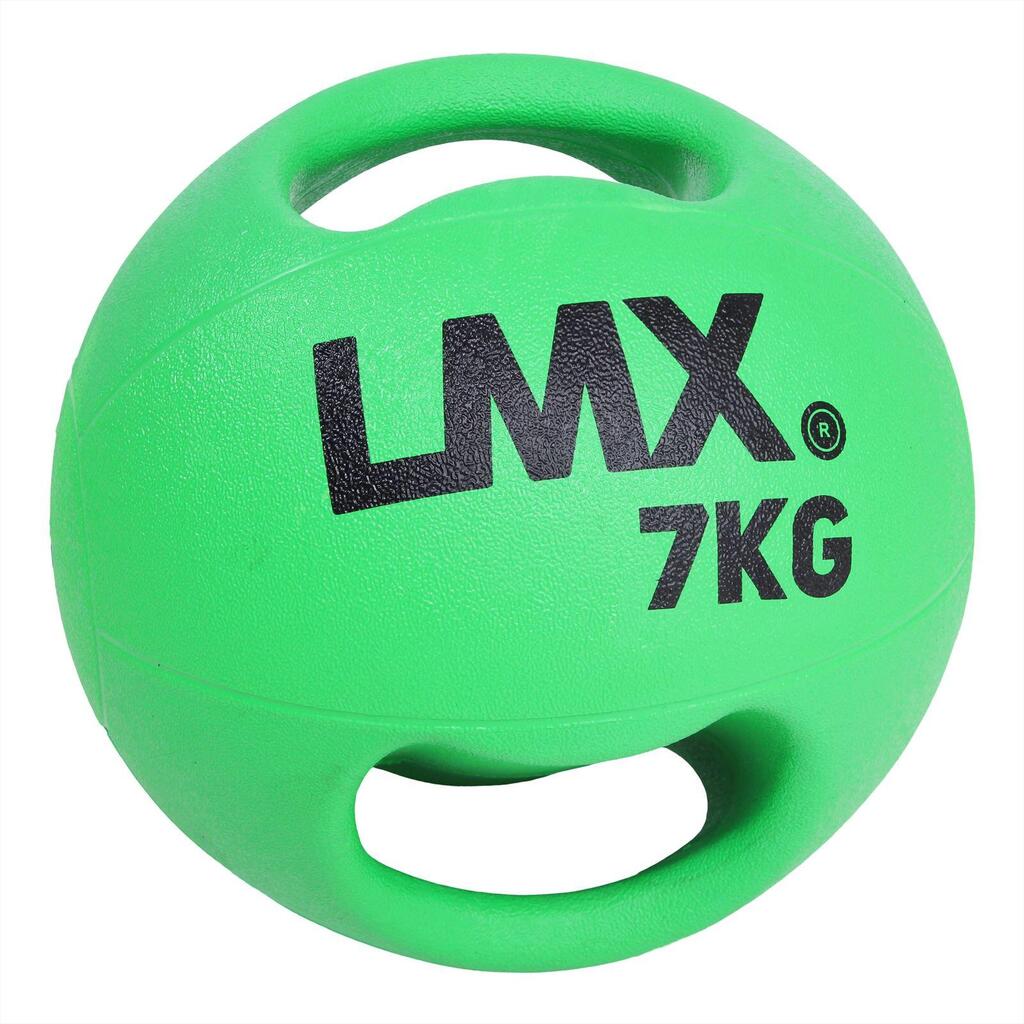 LMX Medicine Ball - Double Handle Medicine Ball - 7 kg - Green