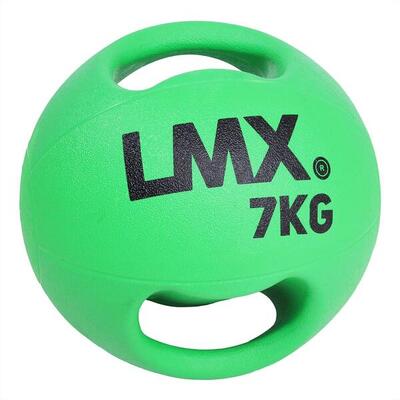 Lmx medicijn bal - double handle medicine ball - 7 kg - groen