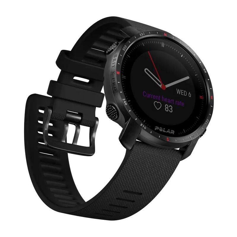 Premium Outdoor Sport Watch - GPS, Navigation, Training - Grit X Pro Black (M/L)