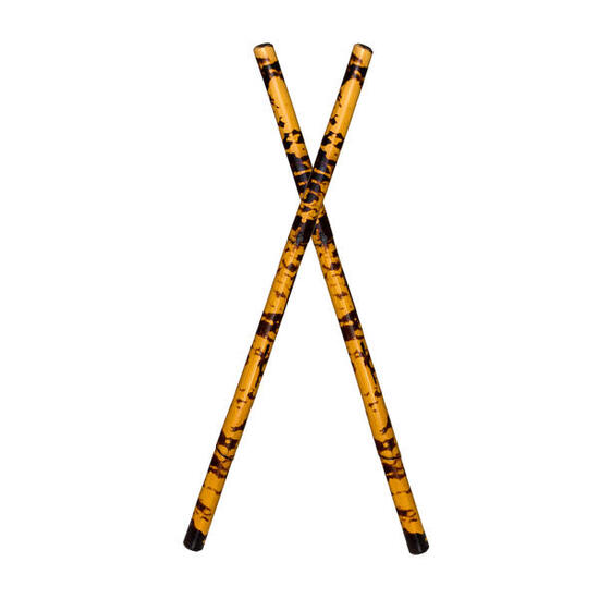 Paar von 2 Kali-Stöcken aus dekoriertem Rattan ø23-26mm 700mm