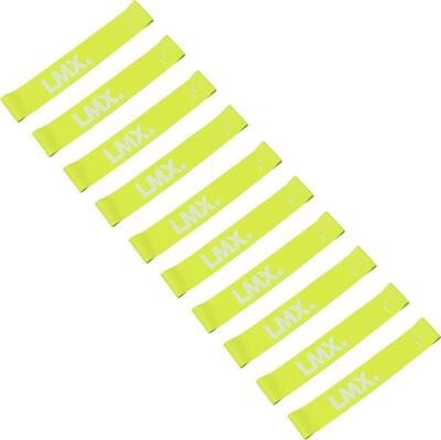 Lmx mini weerstandsband - extra licht - geel - 10 stuks