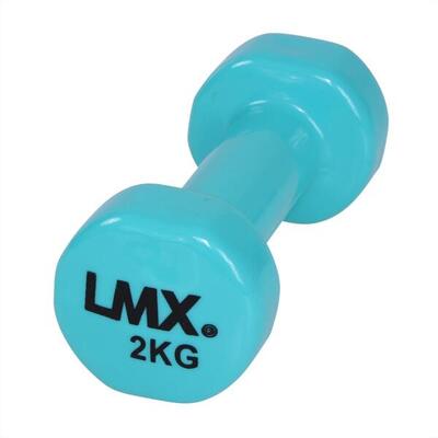 Vinyl dumbbellset - set van 2 x 2 kg - turquoise