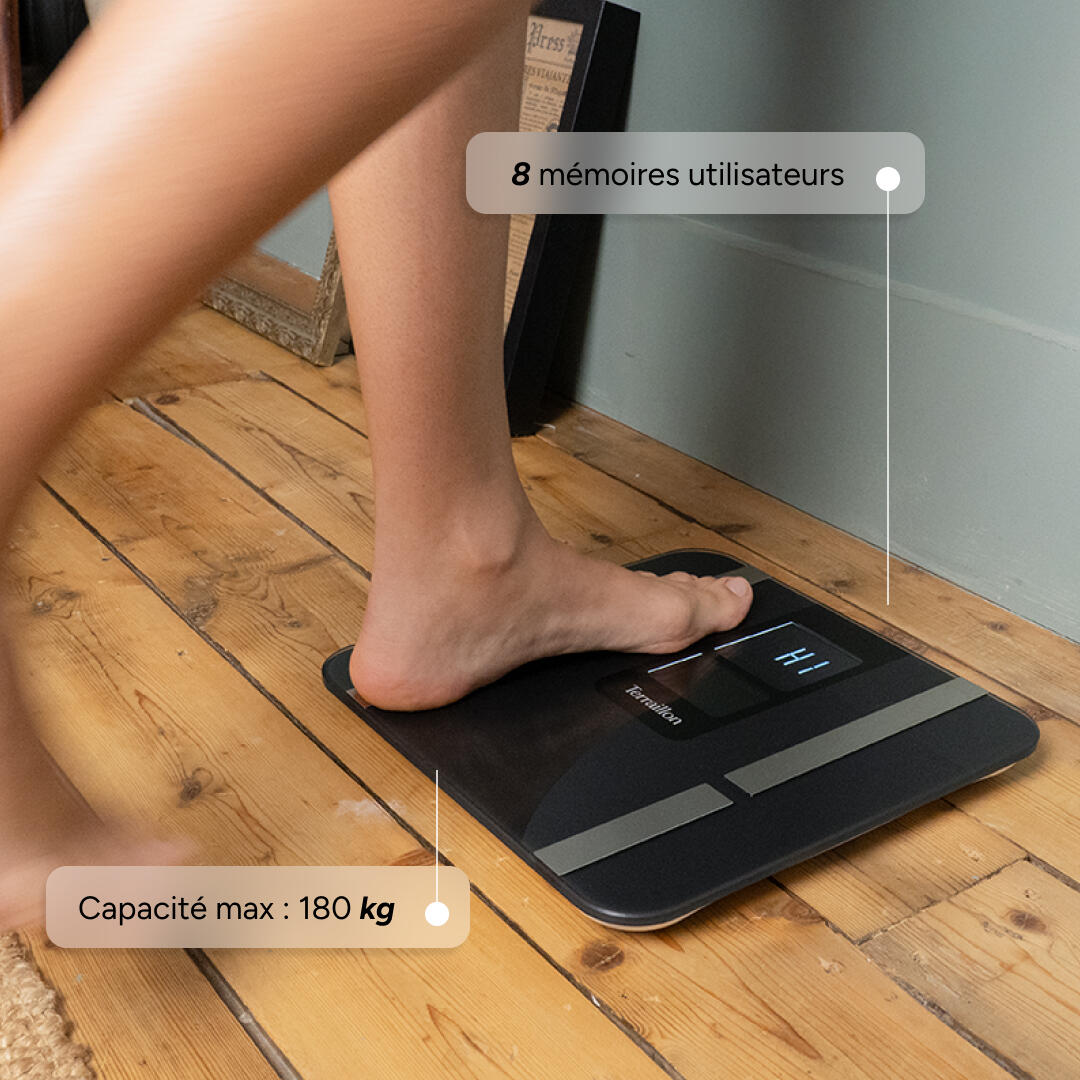 Pèse-personne connecté Bluetooth ,analyse des masses, écran couleur 4/7