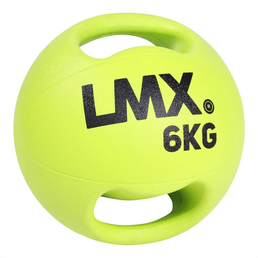 LMX Medicine Ball - Double Handle Medicine Ball - 6 kg - Yellow