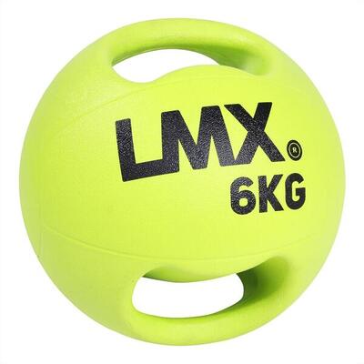 Lmx medicijn bal - double handle medicine ball - 6 kg - geel