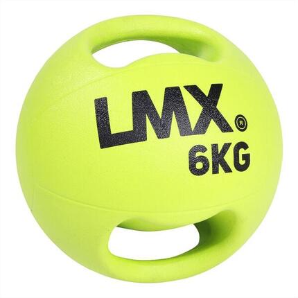 Balle Médicinale LMX - Balle Médicinale à Double Poignée - 6 kg - Jaune