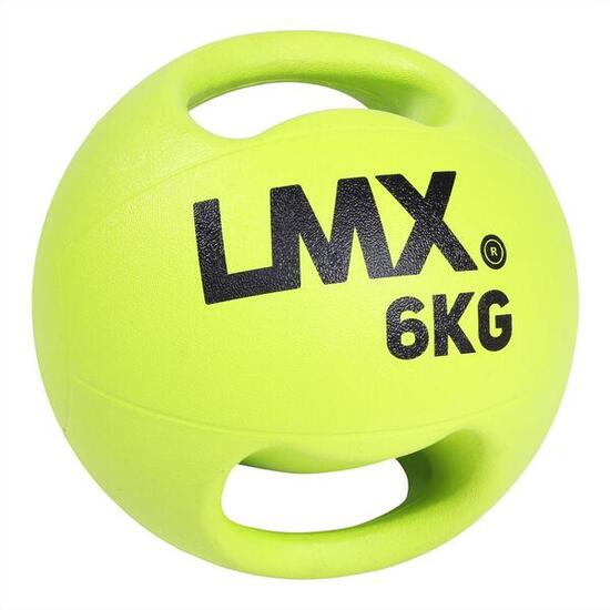 Balle Médicinale LMX - Balle Médicinale à Double Poignée - 6 kg - Jaune