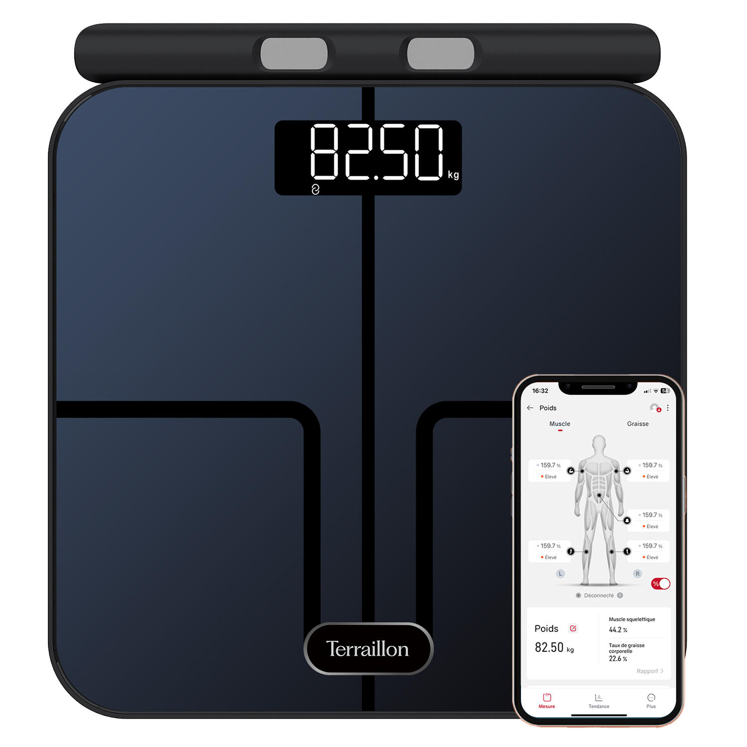 Pèse-personne Intelligent Zeegma - Jusqu'à 200 Kg, Mesure Graisse Corporelle, Bluetooth - Neuf