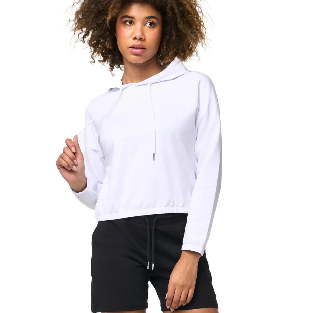 Leone Basic Women's Non-Sweat Pull-On Cropped Hoodie