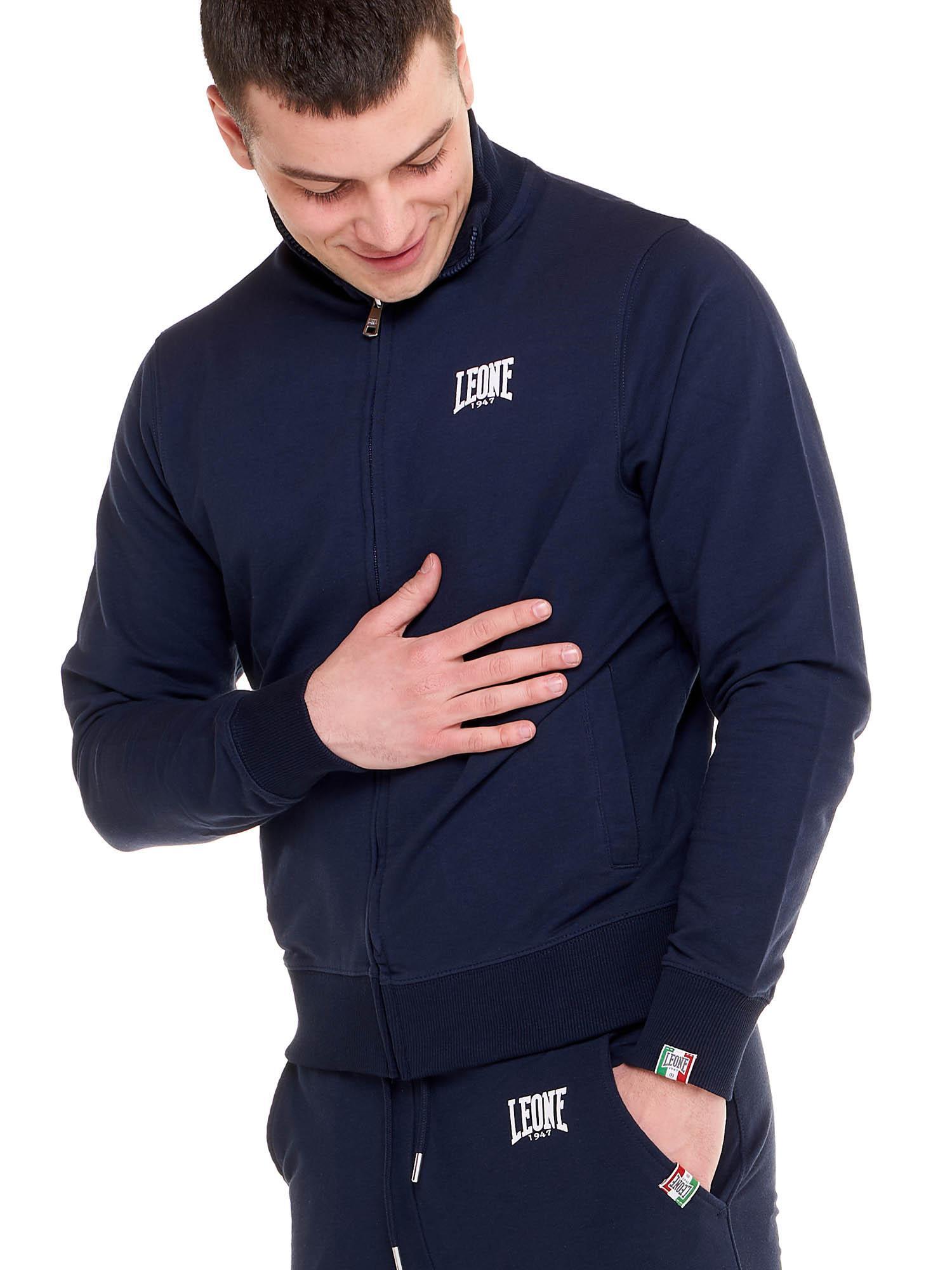 Sweat-shirt pour hommes Leone Basic avec col et fermeture éclair 5/8