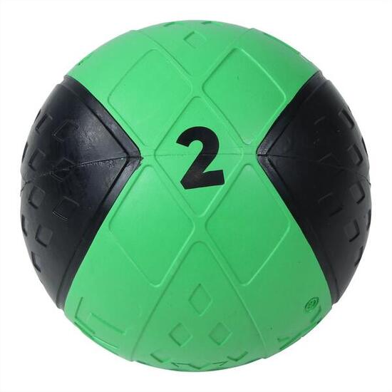 LMX Ballon Médicinal - Medicine Ball - 2 kg - Noir/Vert