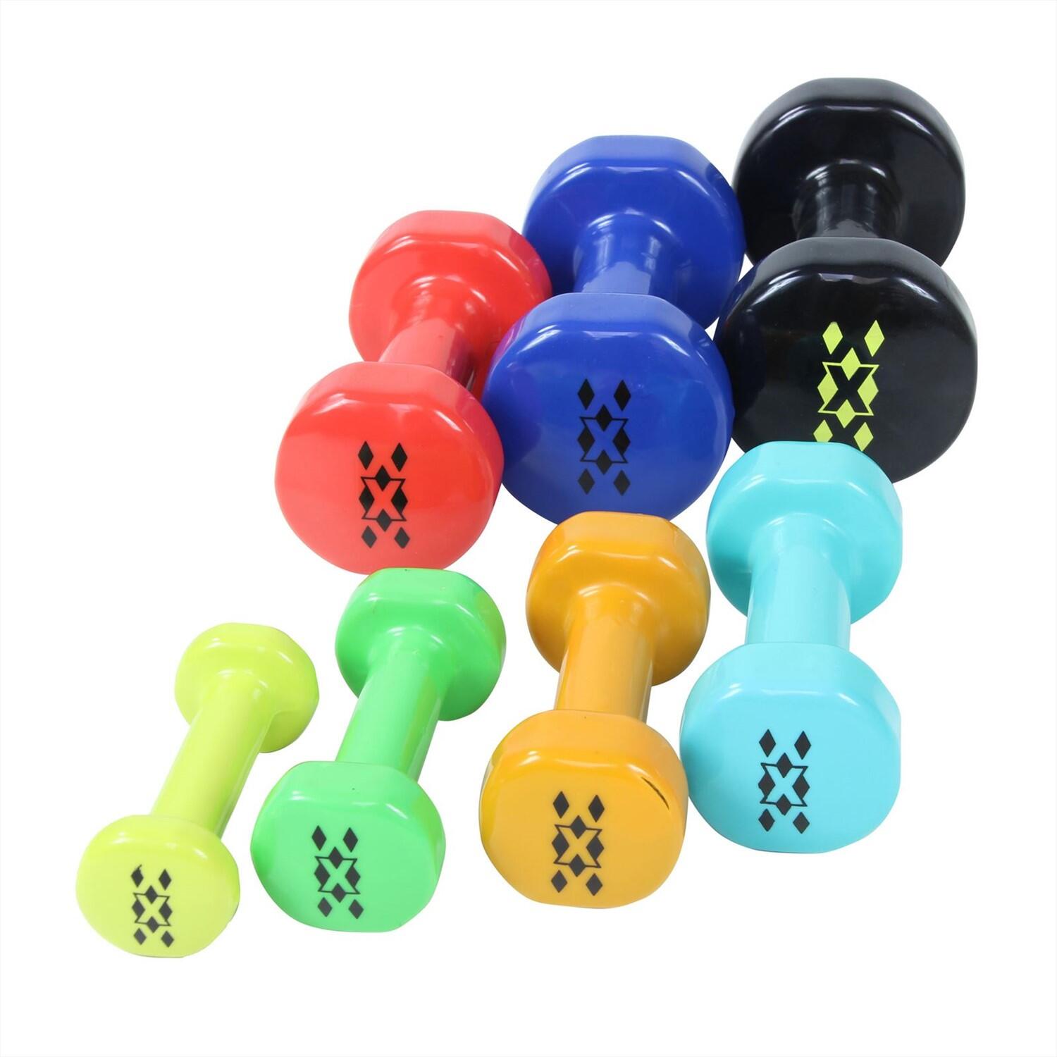 Vinyl Dumbbellset - Set van 2 x 0,5 kg - Geel 3/3