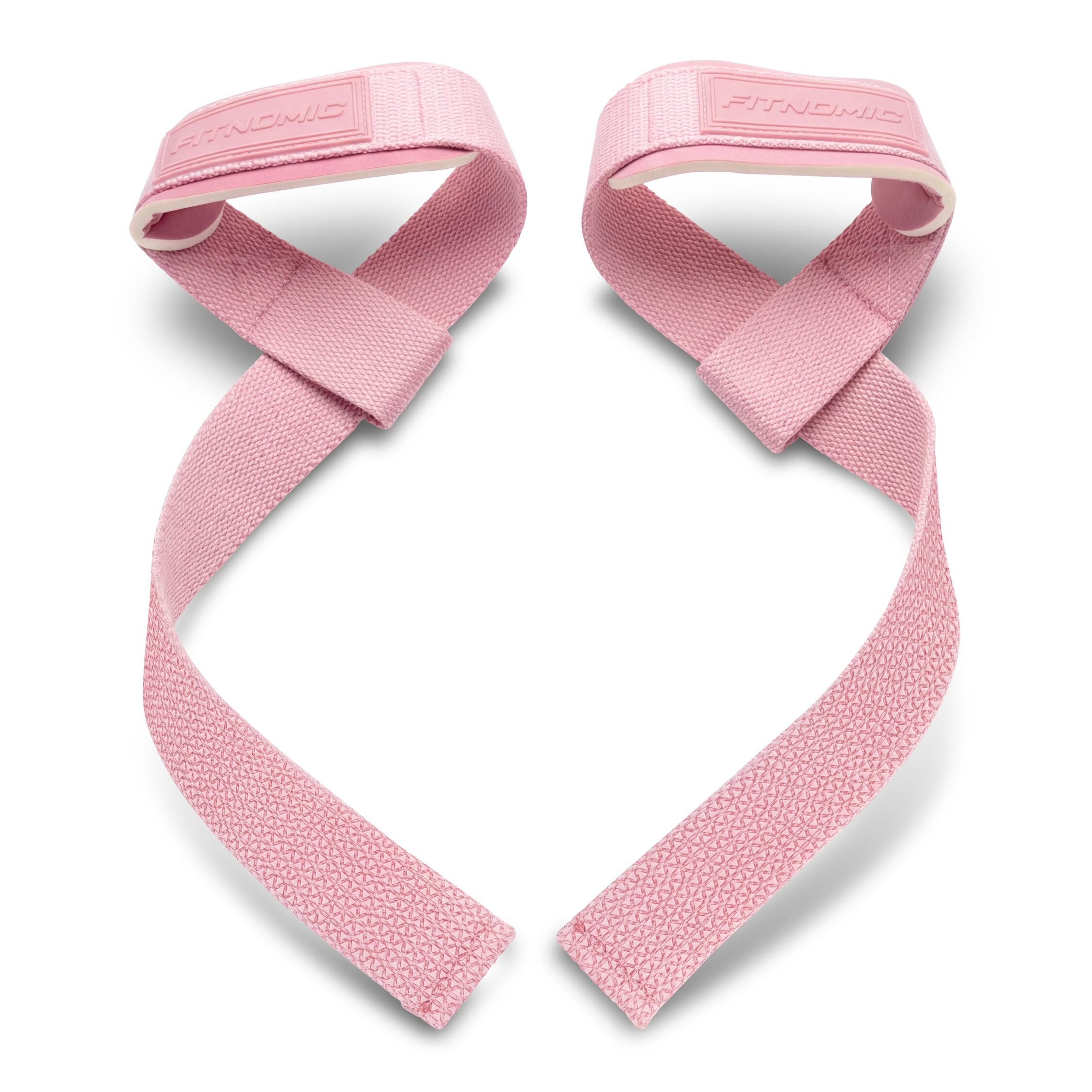 PINK Weight Lifting Straps (1 pair) FN-3-0037-PINK - FITNOMIC