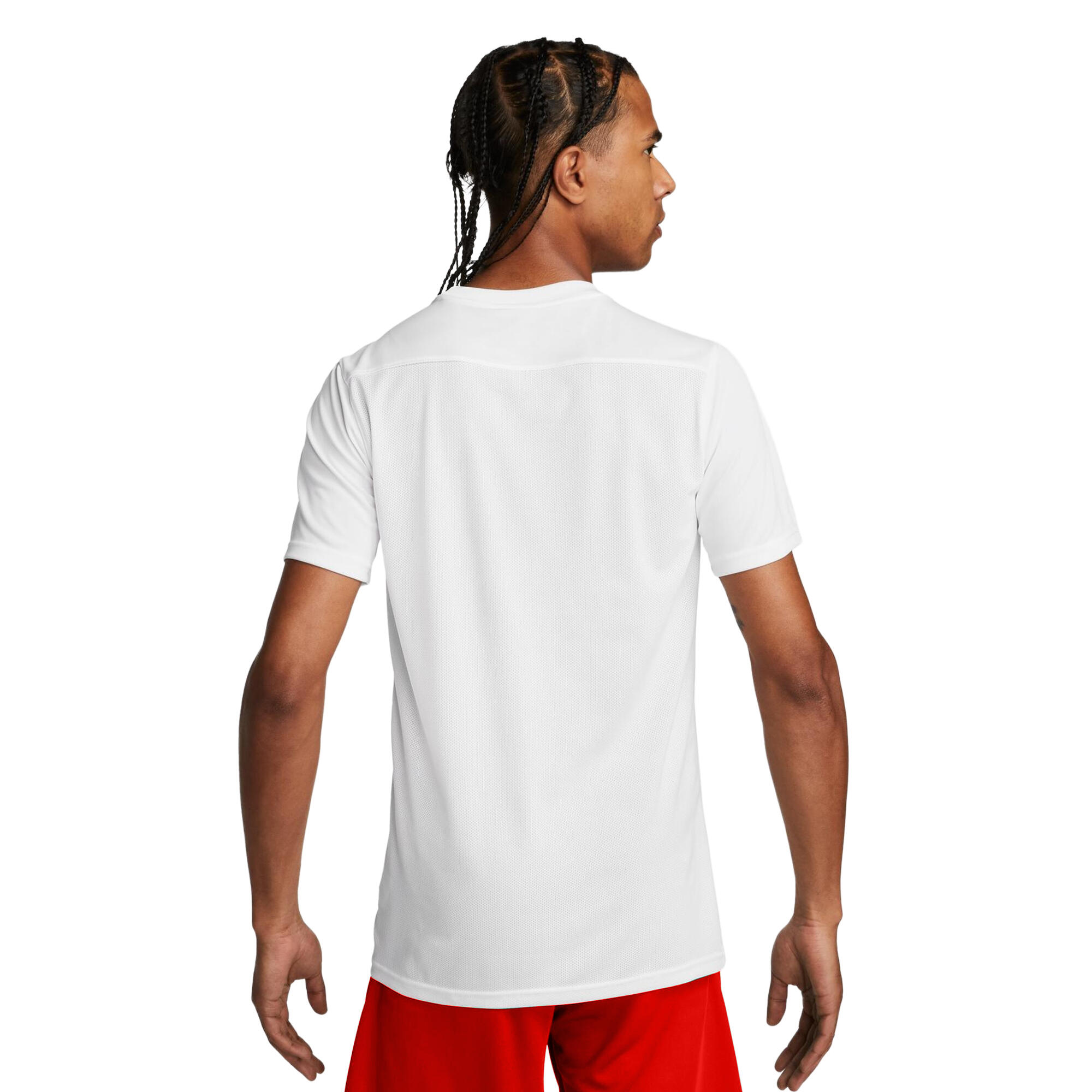 Maglia Maniche Corte Uomo Nike Dry Park VII Bianco Rosso 3/4