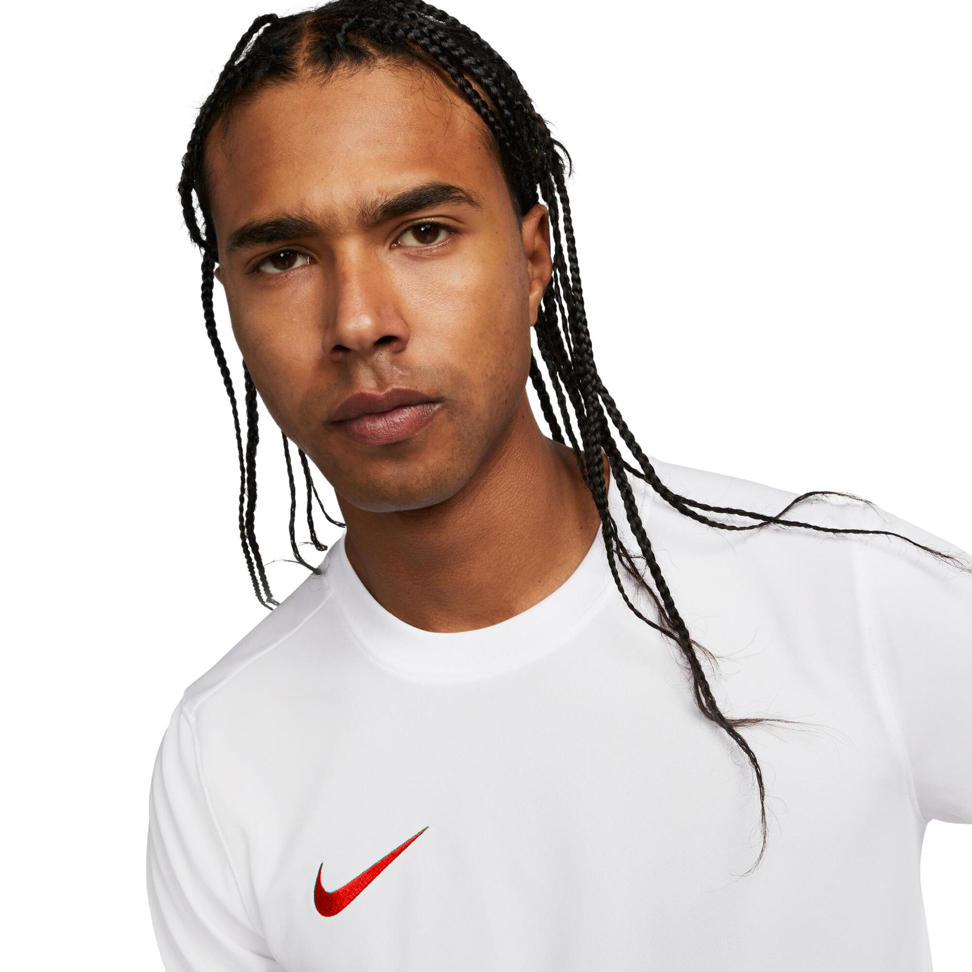 Maglia Maniche Corte Uomo Nike Dry Park VII Bianco Rosso 4/4