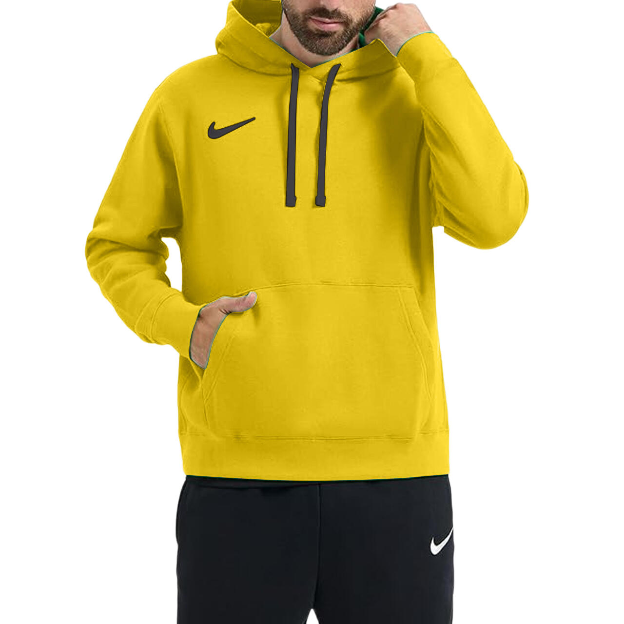 nike hoodie yellow mens