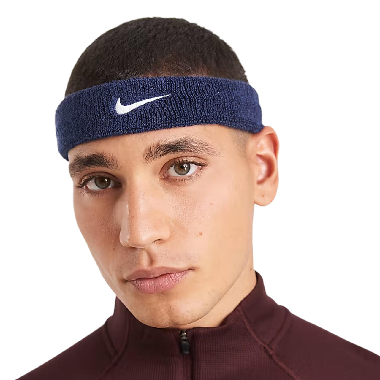 Bandeau Style Swoosh CLASSIC (Bleu Marine / Blanc) 4/4