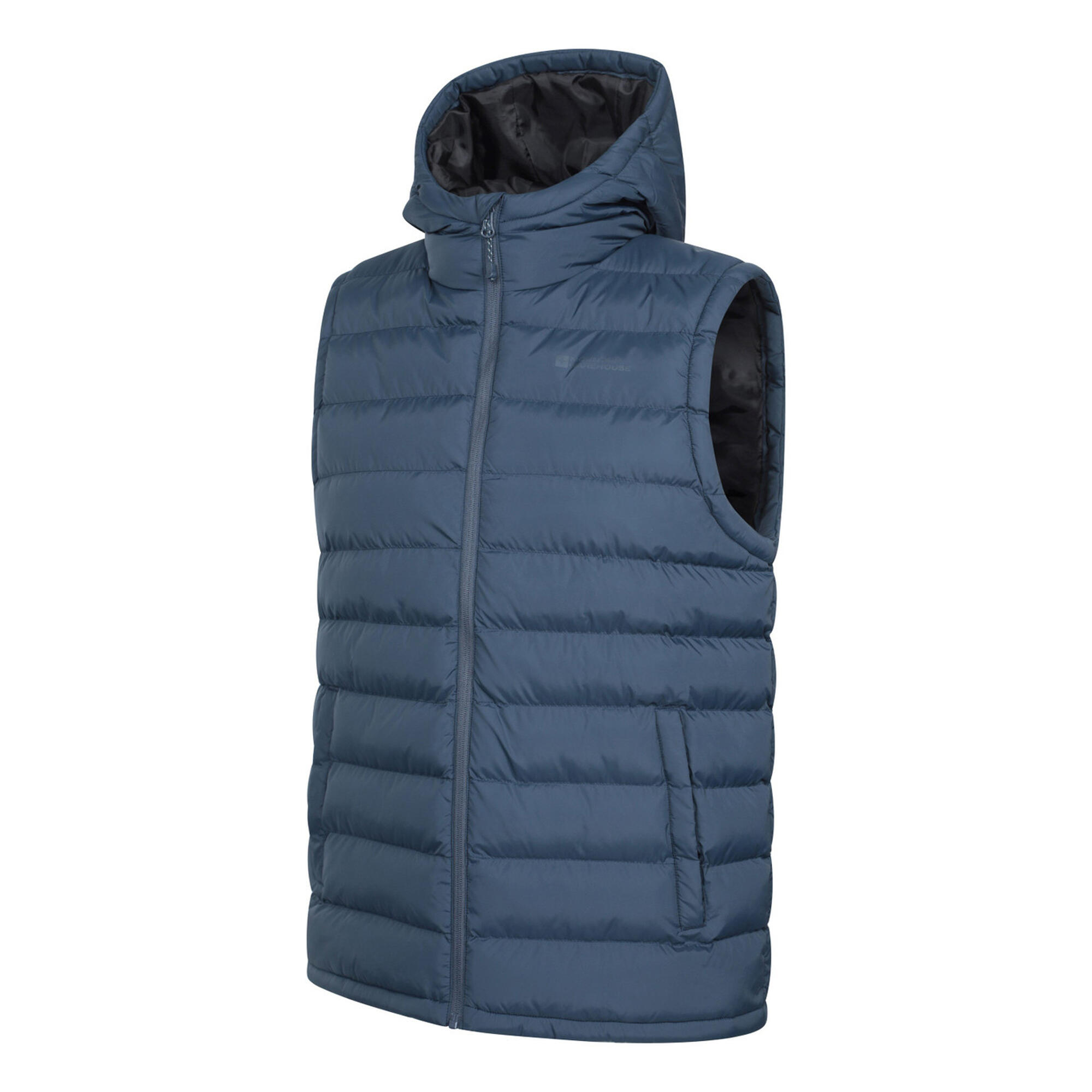 Gilet Con Cappuccio Imbottita Uomo Mountain Warehouse Seasons Blu Navy 3/4