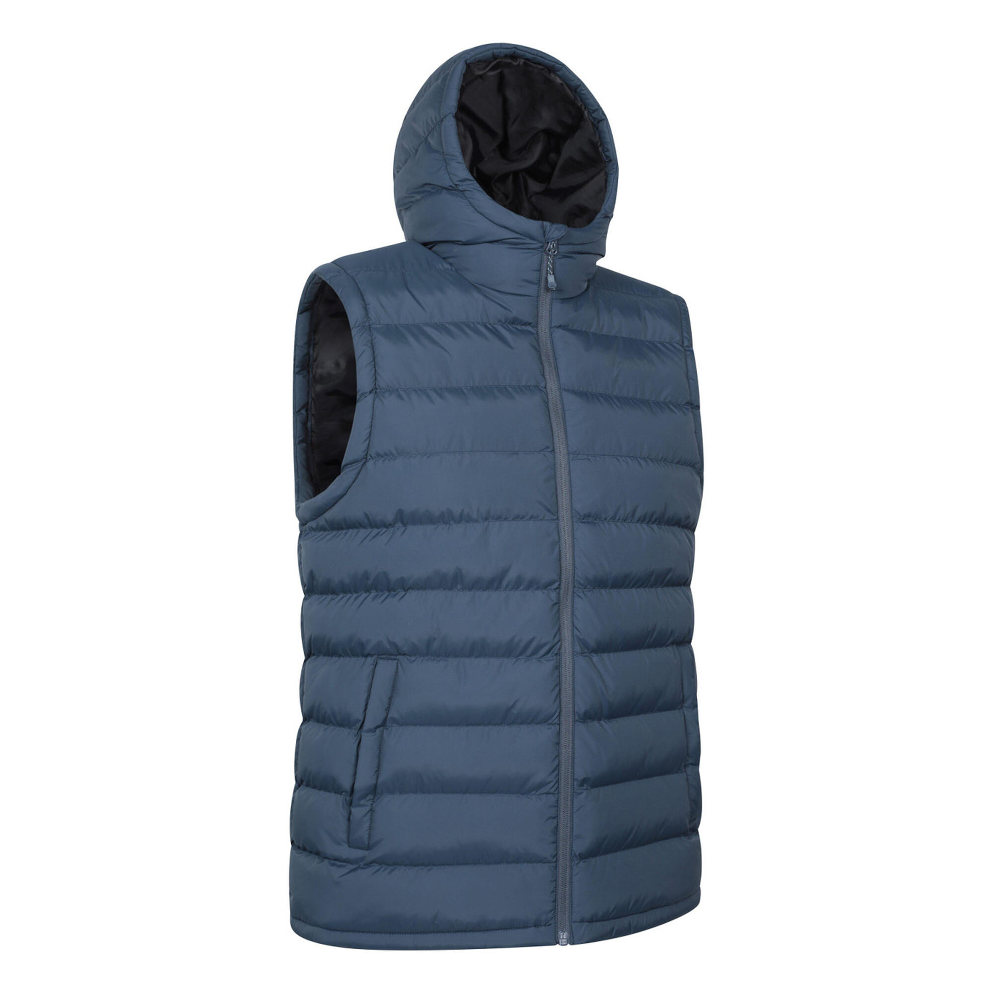 Gilet Con Cappuccio Imbottita Uomo Mountain Warehouse Seasons Blu Navy 4/4