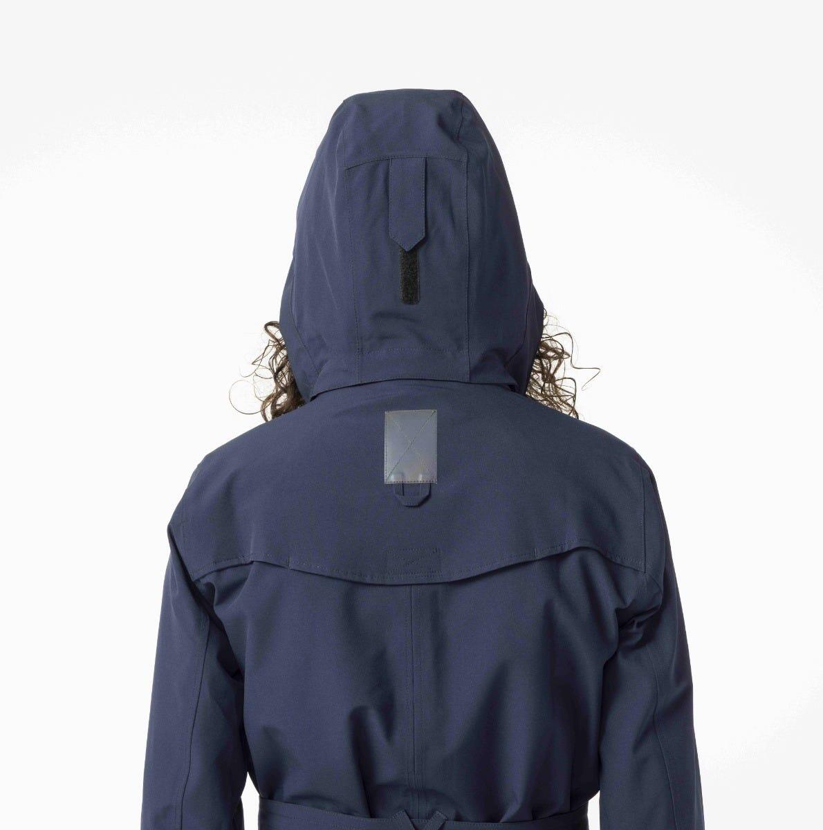 Trench Coat Long Giacca antipioggia Urban Outdoor Donne Deep Marine 5/7