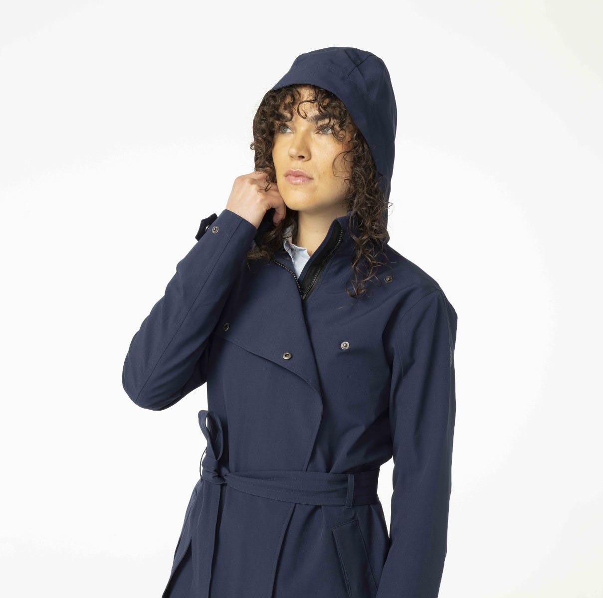 Trench Coat Long Giacca antipioggia Urban Outdoor Donne Deep Marine 4/7