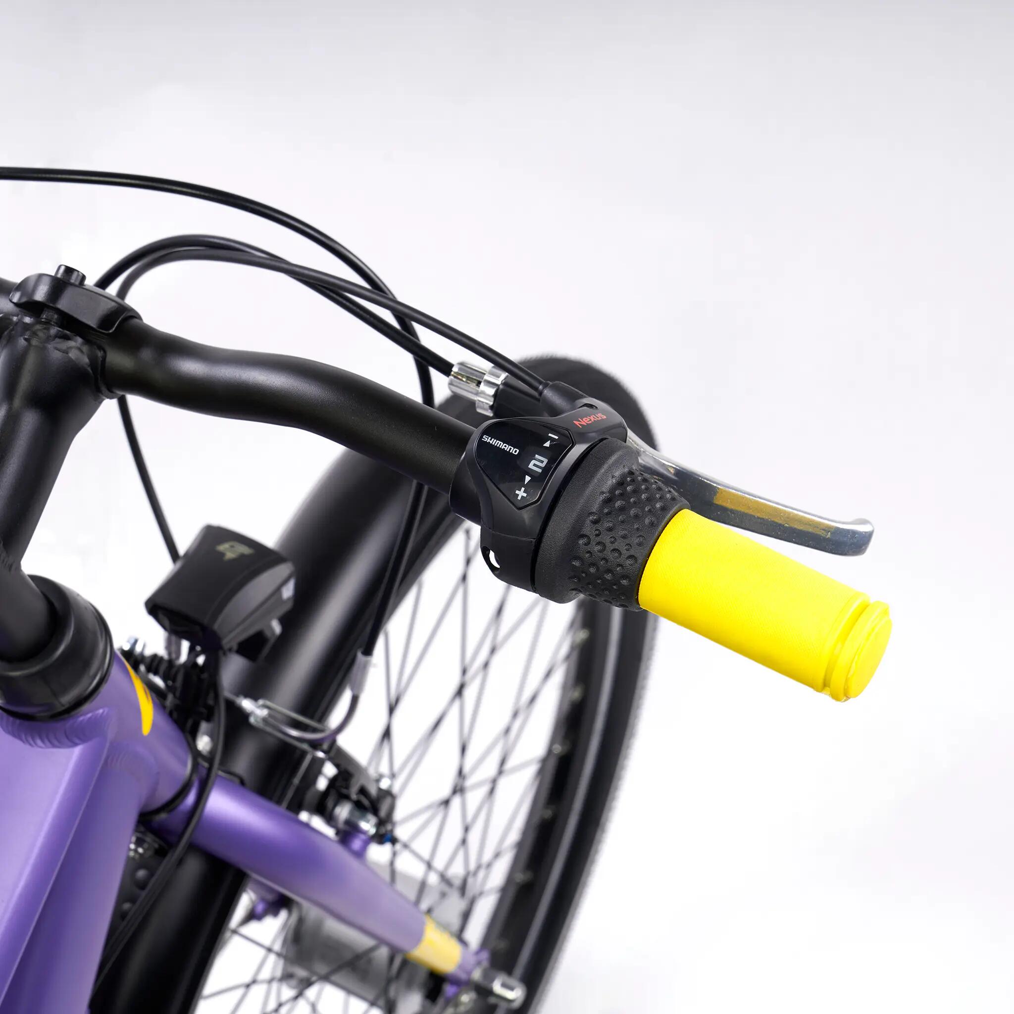 troX pro, 24 Zoll Kinderfahrrad, 3-Gang, Lila/Gelb, 130–145 cm 6/8