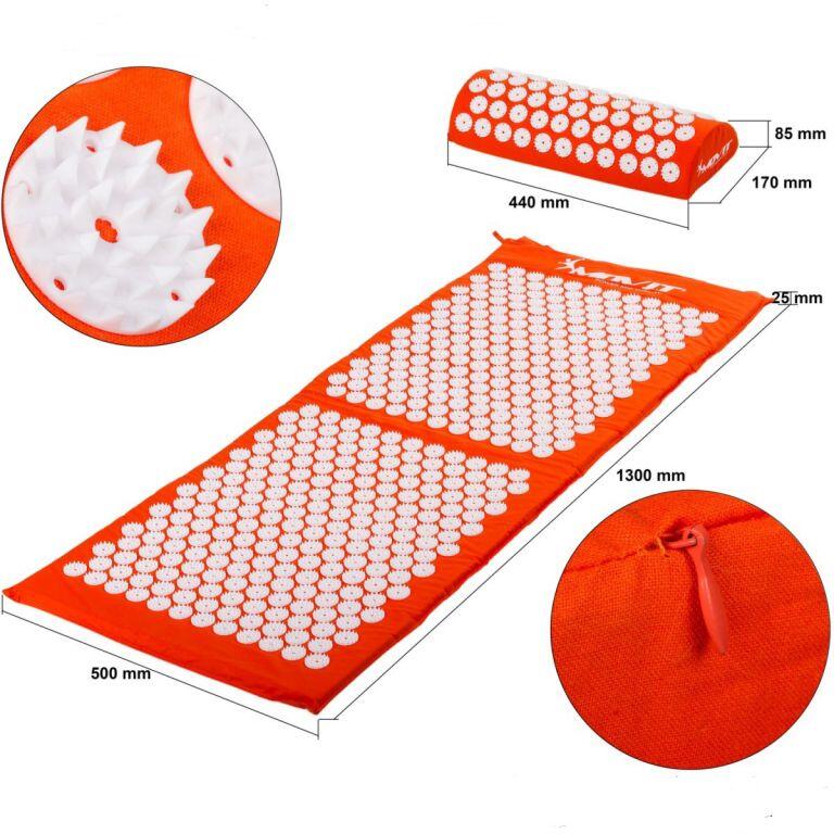 Covoras de presopunctura, MOVIT®, cu perna 130x50, portocaliu