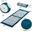 Covoras de presopunctura, MOVIT®, cu perna 130x50, albastru petrol