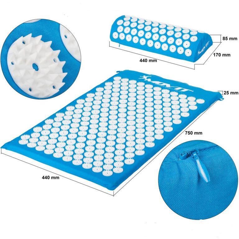 MOVIT MOVIT Akupresurní podložka s polštářem 75 x 44 cm světle modrá