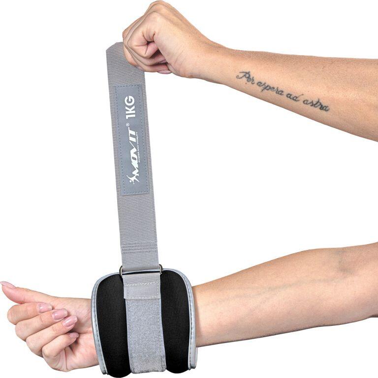 Fitness neoprenové zátěžové manžety reflexní MOVIT 4/7