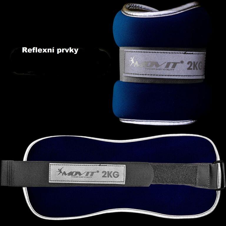 Fitness neoprenové zátěžové manžety reflexní MOVIT 2/7