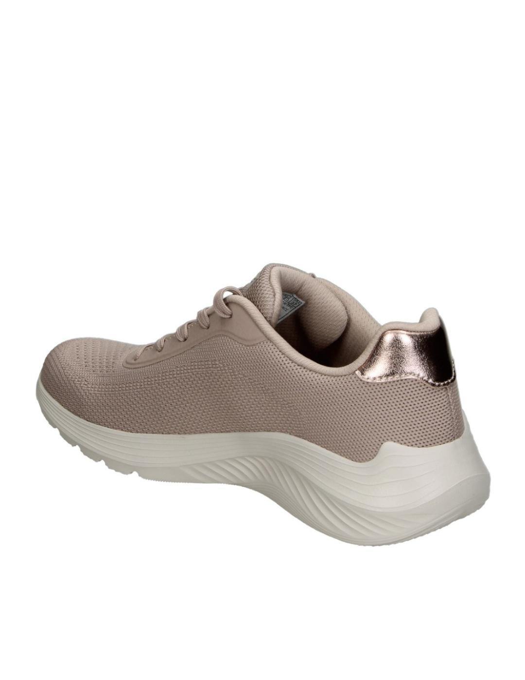 Chaussures pour femme Skechers Bobs squad waves Marron. 4/5
