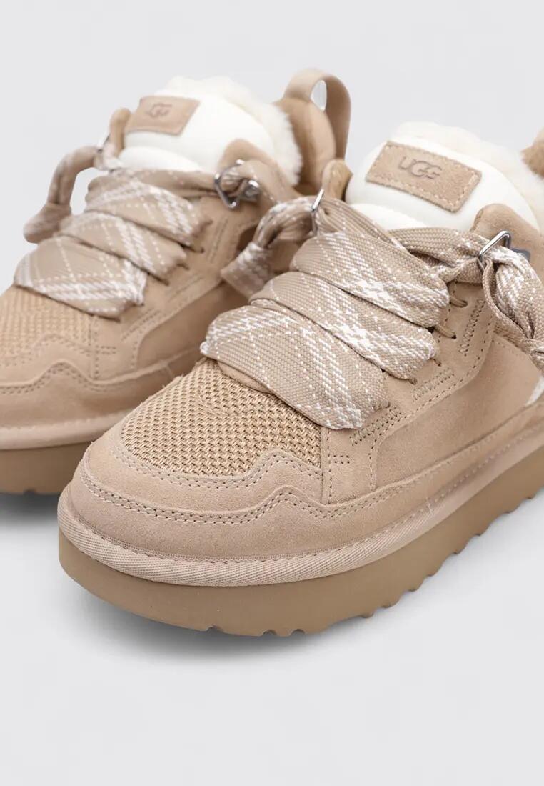UGG Lowmel Mujer — Botín Taupe en Cuero y Textil 3/5