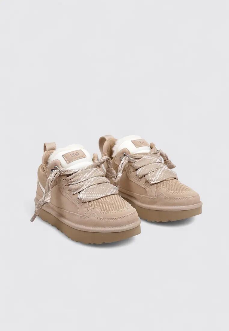 UGG Lowmel Mujer — Botín Taupe en Cuero y Textil 2/5