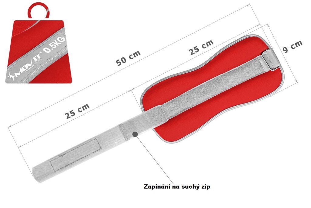 Fitness neoprenové zátěžové manžety reflexní MOVIT 7/7
