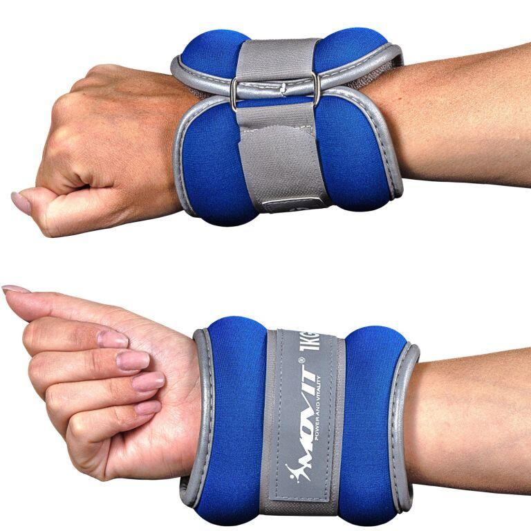 Fitness neoprenové zátěžové manžety reflexní MOVIT 4/7