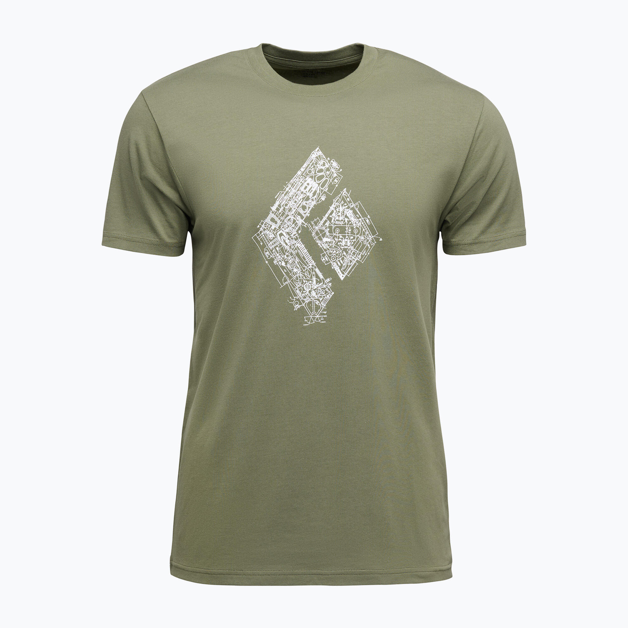 Heren T-shirt Black Diamond Engineered Diamond SS Tee 5/6