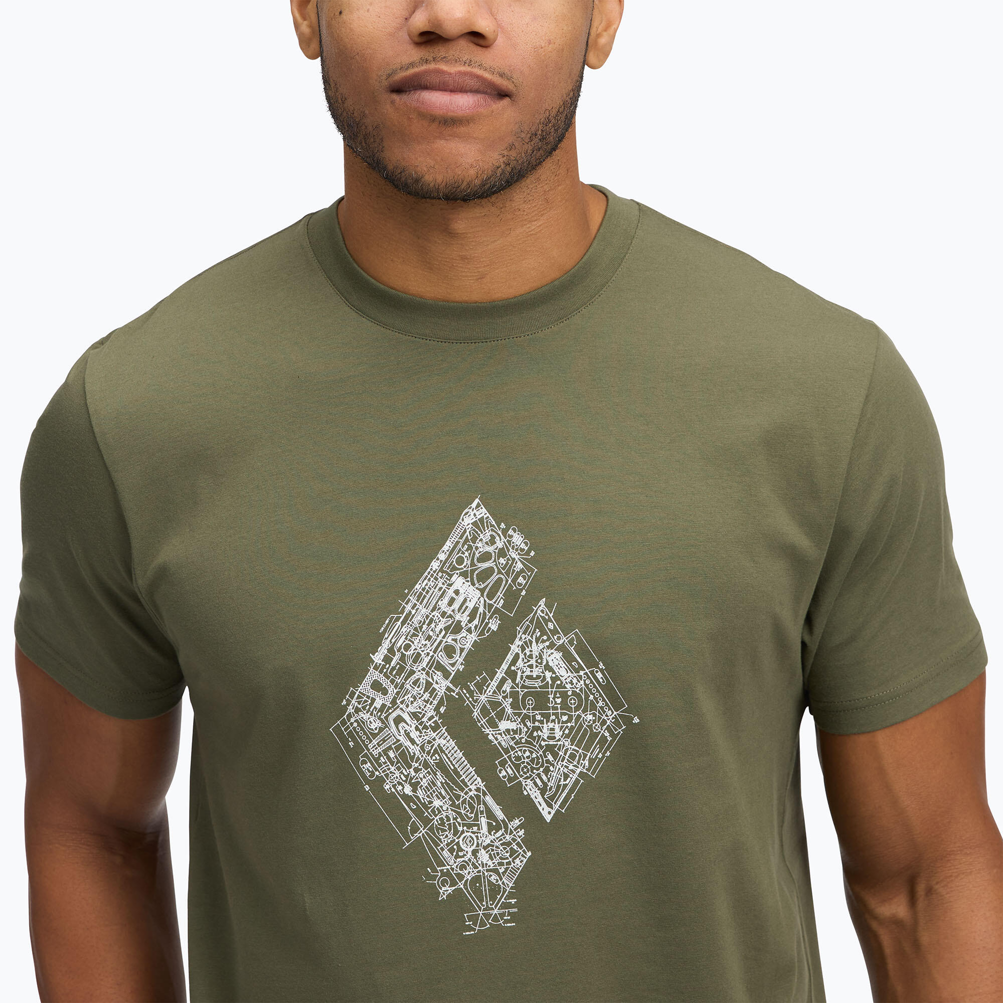Heren T-shirt Black Diamond Engineered Diamond SS Tee 4/6