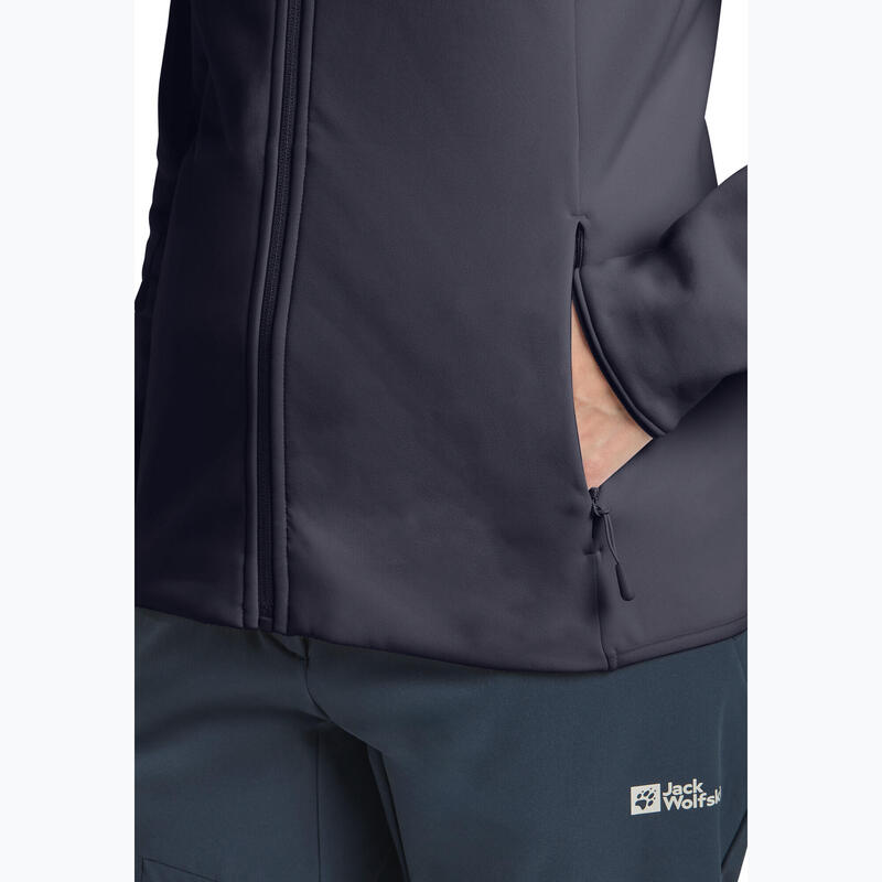 Hanorac damă Jack Wolfskin Baiselberg cu glugă și fermoar integral