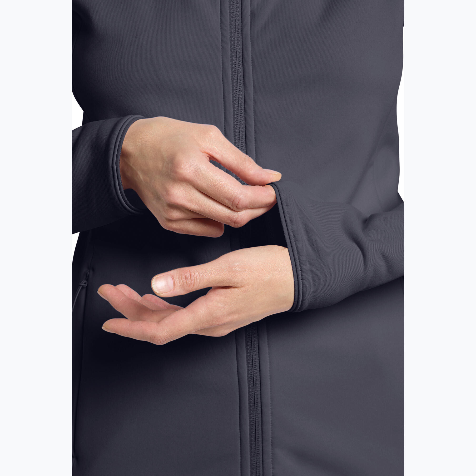Casaco feminino Jack Wolfskin Baiselberg com capuz e zíper completo 7/7