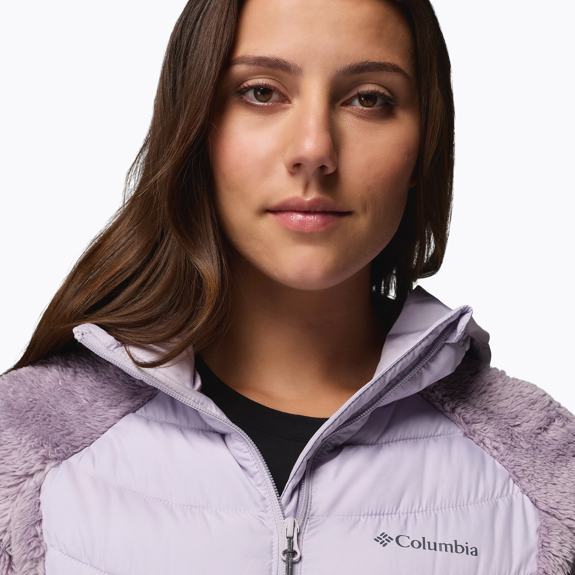 Casaco feminino acolchoado Columbia Powder Lite II Sherpa Hybrid 6/7