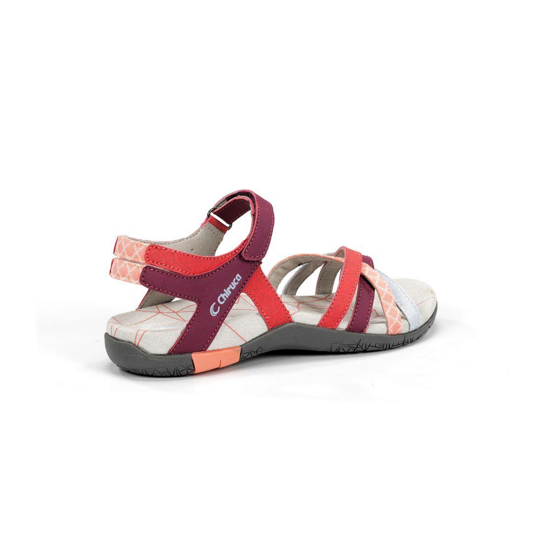 Platte Sandalen Dames Chiruca Malibu 17 Bordeaux 3/7