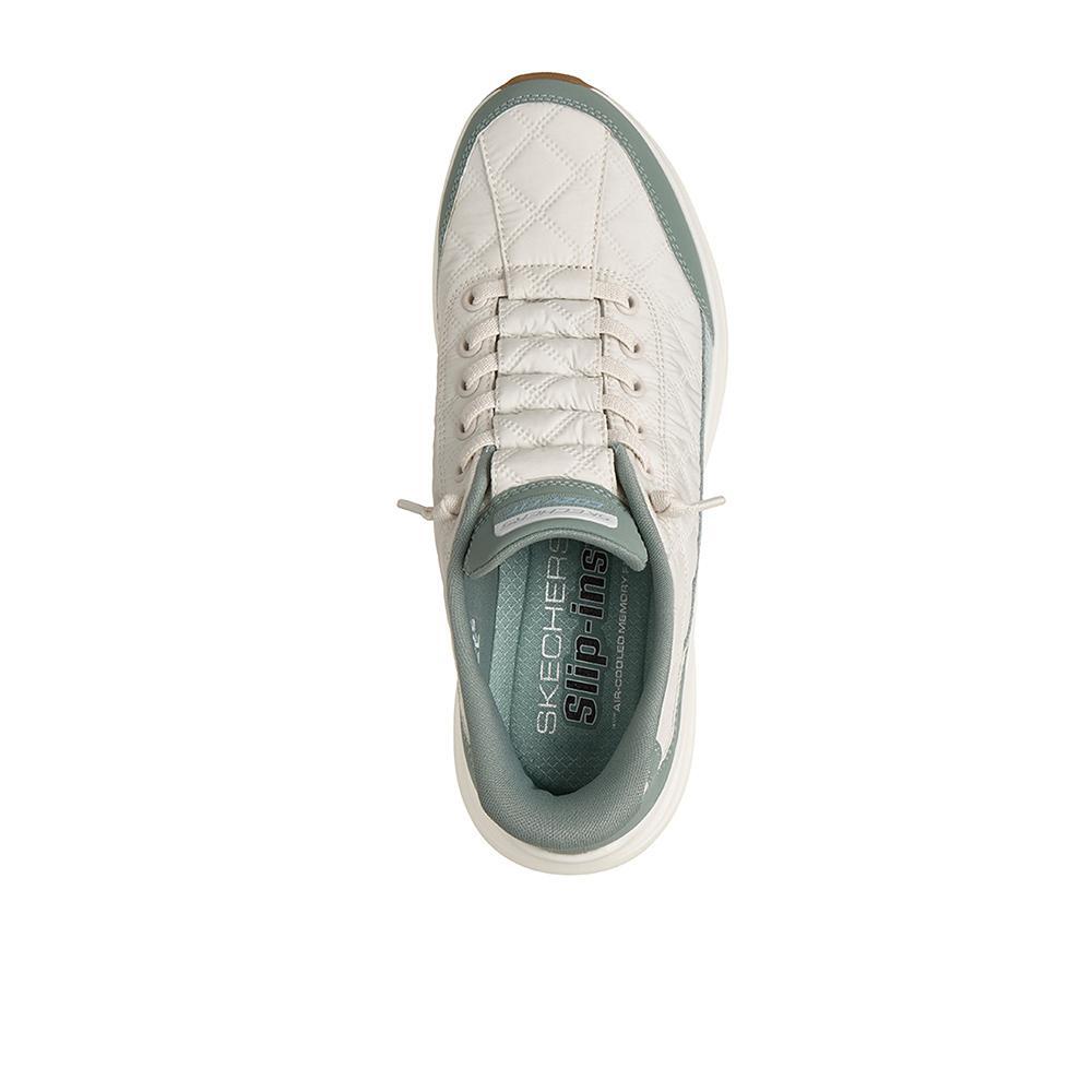 Baskets FEMME Skechers Slip-ins Vapor Foam doux tissu BLANC 3/7