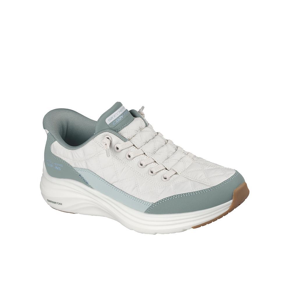 Baskets FEMME Skechers Slip-ins Vapor Foam doux tissu BLANC 2/7