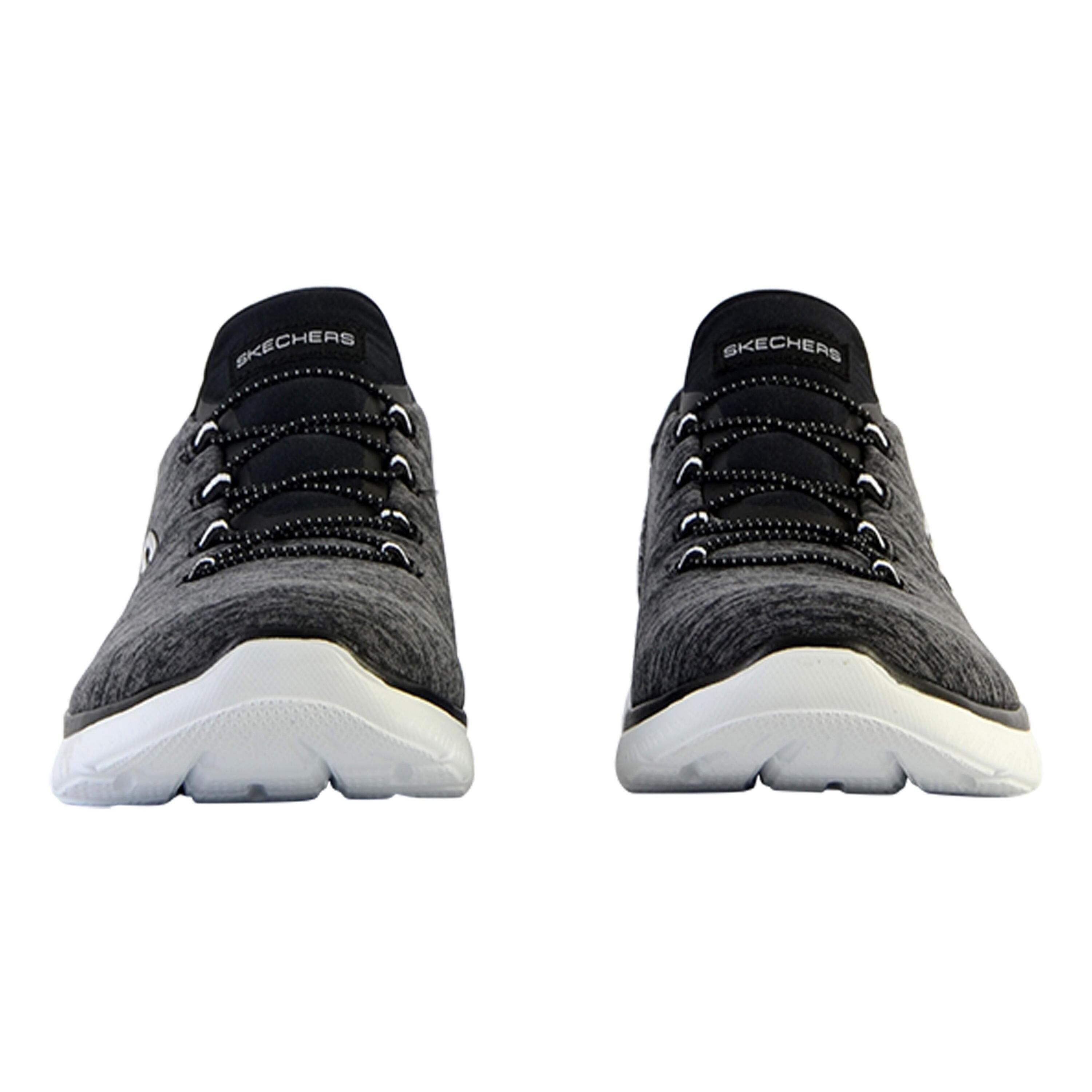 Zapatillas Skechers Mujer Summits - Dazzling haze Negro/ Blanco 5/6