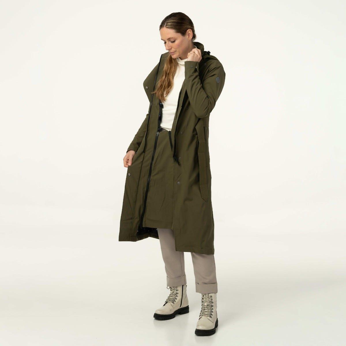 Trench Coat Long Regenjacke  Damen  Green 4/7