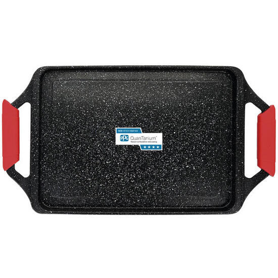 Grillplatte Induktion Antihaftbeschichtung Titan Gussaluminium 43x25cm PFOA-Free