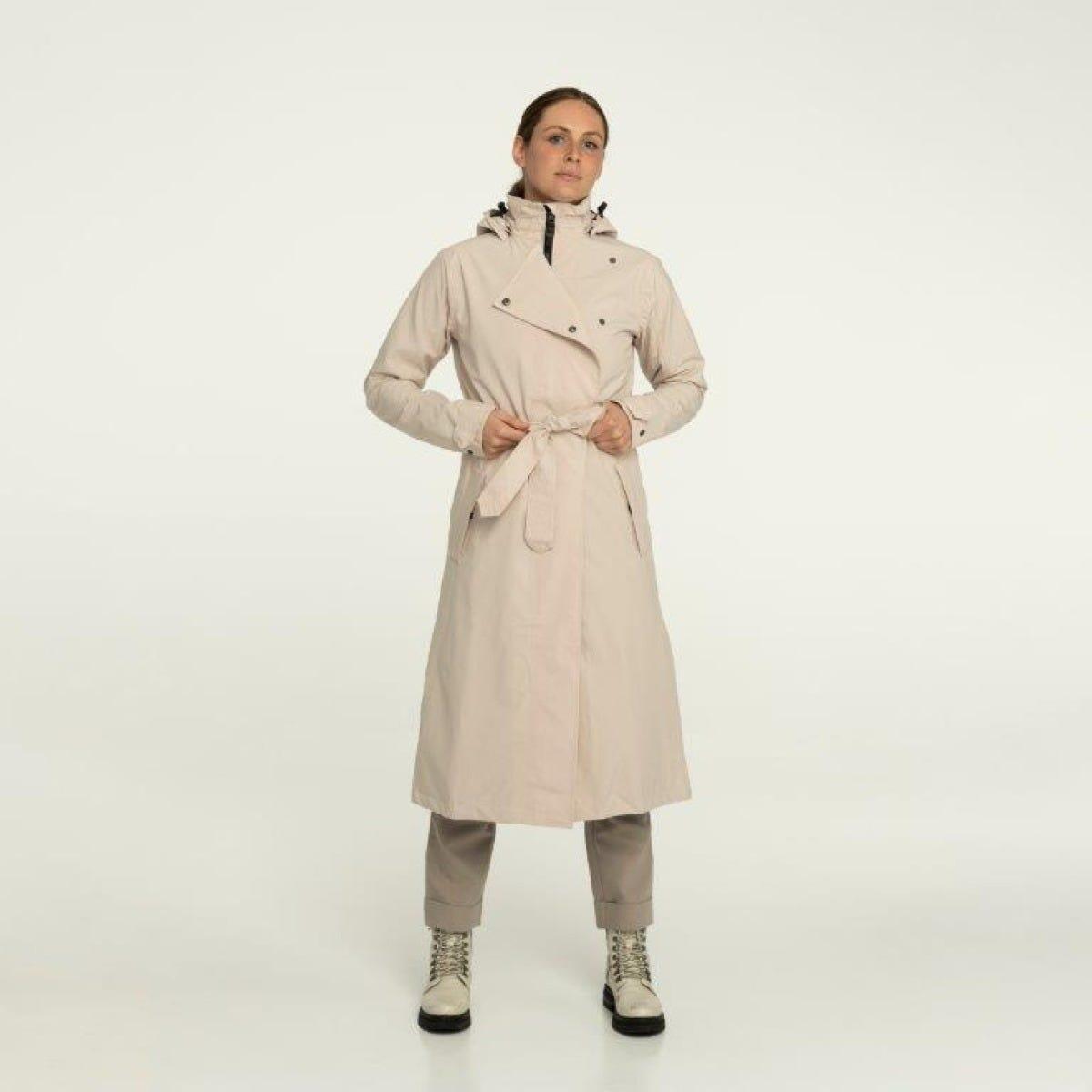 Trench Coat Long Chaqueta de lluvia Urban Outdoor Mujeres Cement 2/7